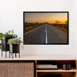 Obraz w ramie Zmierzch nad australijską autostradą