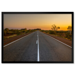 Plakat w ramie Zmierzch nad australijską autostradą