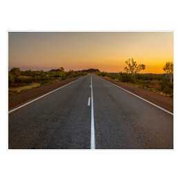 Plakat Zmierzch nad australijską autostradą