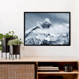 Obraz w ramie Widok z góry Mount Everest z Kala Patthar