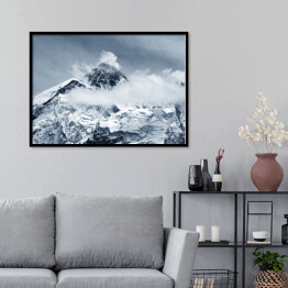 Plakat w ramie Widok z góry Mount Everest z Kala Patthar
