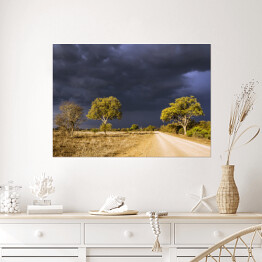 Plakat Burzowe chmury w Parku Narodowym Krugera, Republika Południowej Afryki