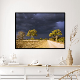 Plakat w ramie Burzowe chmury w Parku Narodowym Krugera, Republika Południowej Afryki
