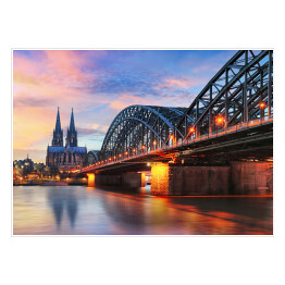 Plakat samoprzylepny Żelazny most, Kolonia, Niemcy