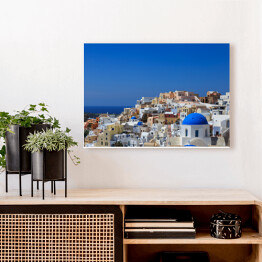 Widok na miasteczko na Santorini - Grecja