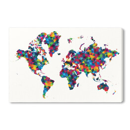 Dekoracyjna mapa świata we wzory geometryczne