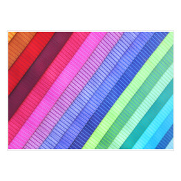 Plakat samoprzylepny Kolorowa tkanina w ukośne pasy