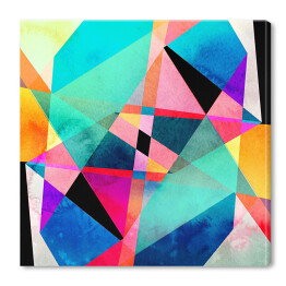 Obraz na płótnie Abstrakcja - kolorowe geometryczne tło 3D