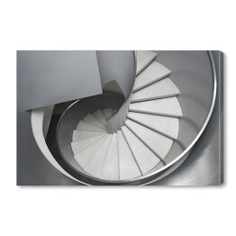Popielato białe spiralne schody