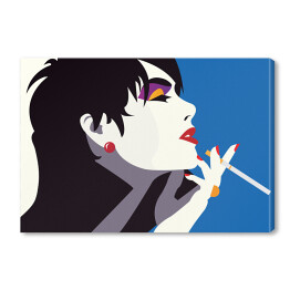Obraz na płótnie Kobieta z papierosem w stylu pop-art