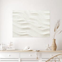 Plakat Biały piasek z teksturą fal