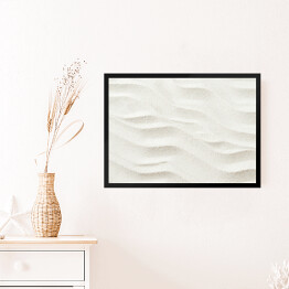 Obraz w ramie Biały piasek z teksturą fal