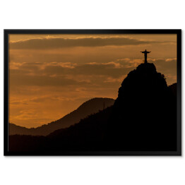 Plakat w ramie Pomnik Chrystusa Odkupiciela w Rio de Janeiro, Brazylia
