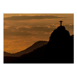 Plakat samoprzylepny Pomnik Chrystusa Odkupiciela w Rio de Janeiro, Brazylia