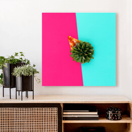 Obraz na płótnie Abstrakcyjny sernik z ananasem - minimalna sztuka