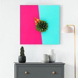 Obraz na płótnie Abstrakcyjny sernik z ananasem - minimalna sztuka