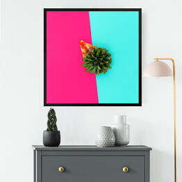 Obraz w ramie Abstrakcyjny sernik z ananasem - minimalna sztuka