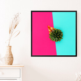 Obraz w ramie Abstrakcyjny sernik z ananasem - minimalna sztuka