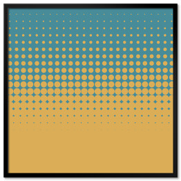 Plakat w ramie Retro kompozycja piaskowo niebieska