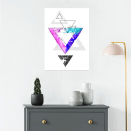 Plakat Abstrakcyjne trójkąty - kompozycja 