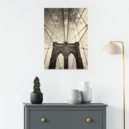 Plakat samoprzylepny Most Brooklyński w Nowym Jorku
