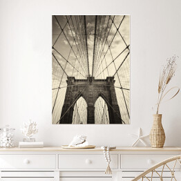 Plakat samoprzylepny Most Brooklyński w Nowym Jorku