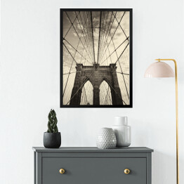 Obraz w ramie Most Brooklyński w Nowym Jorku