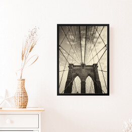 Obraz w ramie Most Brooklyński w Nowym Jorku