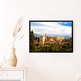 Obraz w ramie Zamek Alhambra w Grenadzie w andaluzyjskim regionie Hiszpanii