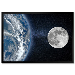 Plakat w ramie Planeta Ziemia, widok z kosmosu (Elementy tego zdjęcia dostarczone przez NASA)