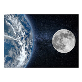 Plakat Planeta Ziemia, widok z kosmosu (Elementy tego zdjęcia dostarczone przez NASA)