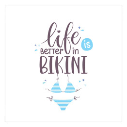 Plakat samoprzylepny Typografia z hasłem o bikini