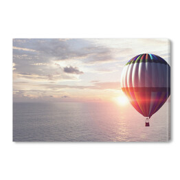 Obraz na płótnie Podróż balonem nad chmurami