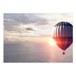 Plakat samoprzylepny Podróż balonem nad chmurami