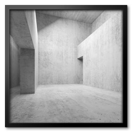 Obraz w ramie Abstrakcja - puste betonowe wnętrze 3D