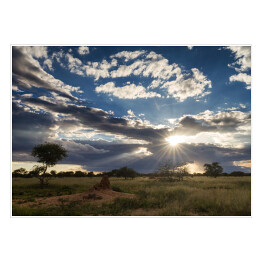 Plakat samoprzylepny Chmury na afrykańskim niebie