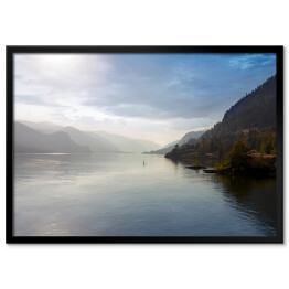 Plakat w ramie Widok na rzekę Oregon, Kolumbia