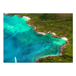 Plakat samoprzylepny Widok z lotu ptaka na Wyspy Whitsunday
