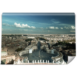 Fototapeta Widok z Bazyliki na Plac Świętego Piotra w Watykanie w Rzymie