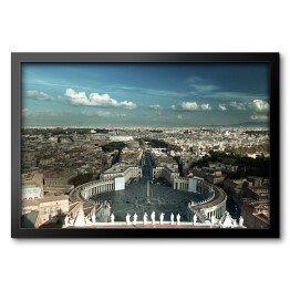 Obraz w ramie Widok z Bazyliki na Plac Świętego Piotra w Watykanie w Rzymie