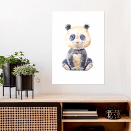 Plakat Akwarela - słodka panda