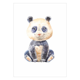 Plakat Akwarela - słodka panda