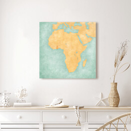 Obraz na płótnie Mapa Afryki - z zaznaczoną Ghaną