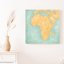 Obraz na płótnie Mapa Afryki - z zaznaczoną Ghaną