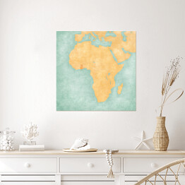 Plakat samoprzylepny Mapa Afryki - z zaznaczoną Ghaną