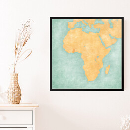 Obraz w ramie Mapa Afryki - z zaznaczoną Ghaną