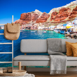 Fototapeta samoprzylepna Plaża przy Santorini z turkusową wodą