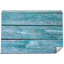 Fototapeta Drewniane tło z niebieską farbą w stylu grunge