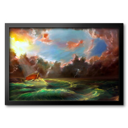 Obraz w ramie Arka Noego - ilustracja