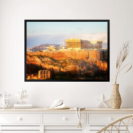 Obraz w ramie Partenon w blasku słońca, Grecja